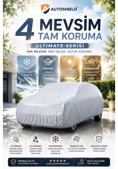 Audi E-tron Uyumlu 4 Mevsim Oto Branda Araç Örtüsü