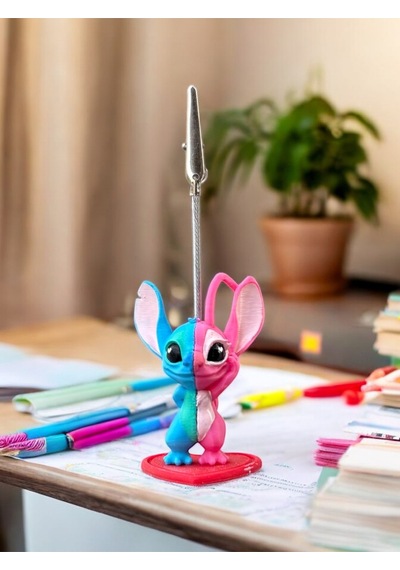 Kawaii Sevimli Stitch Angel Fotoğraf Ve Not Tutucu - Ofis Masa Not Tutacağı Çok Renkli