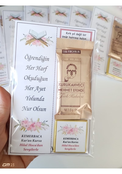Farklı Market Kur'an Kursu Mezuniyet Hediye Kahve Çikolata 5 Adet