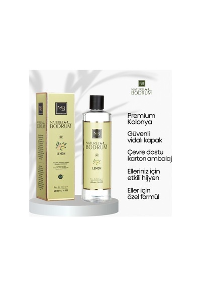 Lemon Limon Kolonya İkili Set 400 Ml Dökmeli + 60 Ml Sprey Cep Boy %80 Alkollü