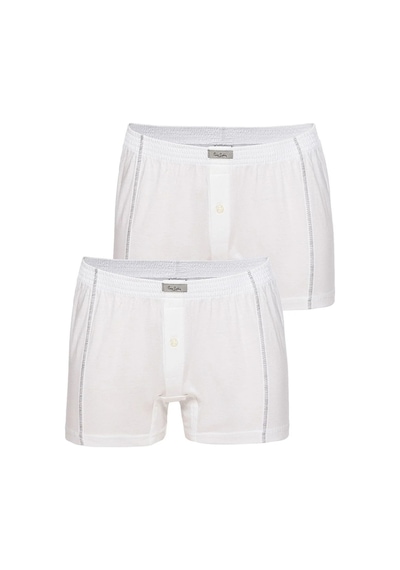 Pierre Cardin 405 Erkek 2'Li Penye Boxer-Beyaz - Xl Beyaz