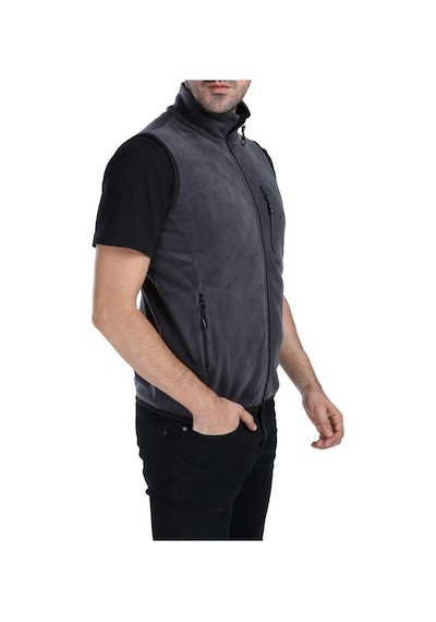 Ghassy Co. Erkek Çok Cepli Koyu Haki Polar Yelek 538711625