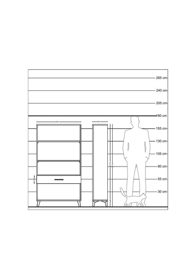 Arges Dolap 3 Raflı Tek Çekmeceli 88x30x163 Çam-aytaşı Atlas Çam