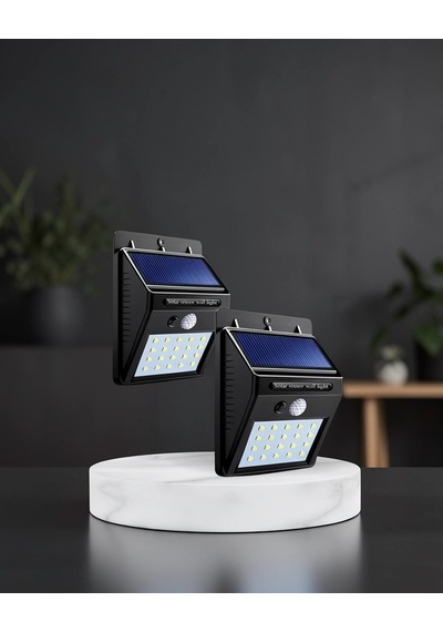 Güneş Enerjili Hareket Sensörlü Duvar Lambası 40 Led