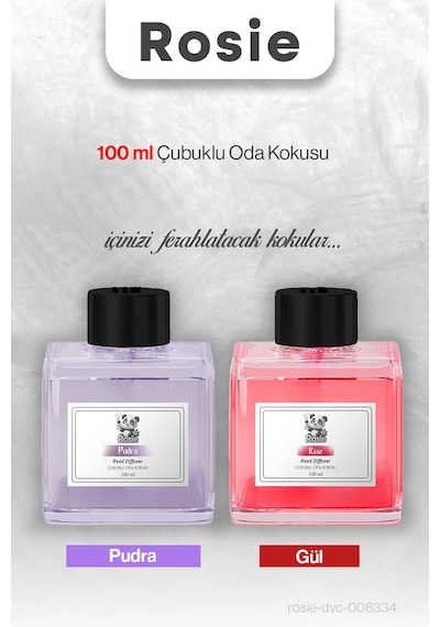 Rosıe Pudra Ve Gül Çubuklu Oda Kokusu 100 Ml Fresh