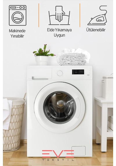 Eve Tekstil Fitted Yüksek Kaliteli Penye Kumaş Çift Kişilik Lastikli Çarşaf Beyaz