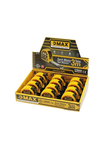 Dmax Dmx-4745 Çelik Şerit Metre 3m X 16mm- 12'li Paket Diğer