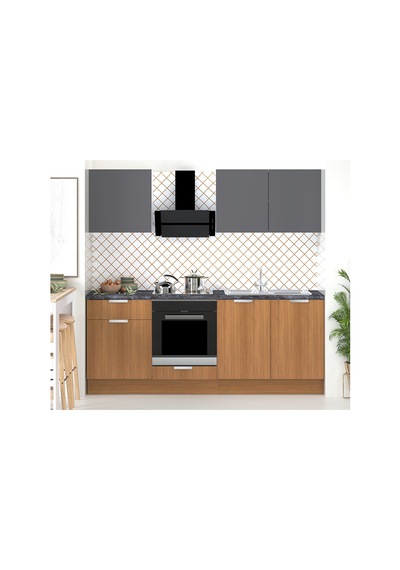 Fly 220 Cm Teak Ank Mutfak Antrasit Fly 220 Cm Teak Ank Mutfak Antrasit