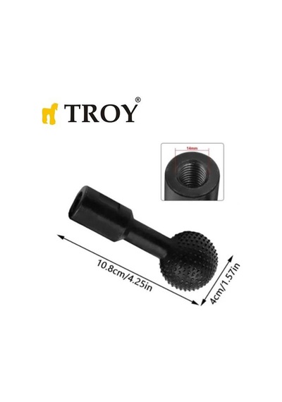 Troy 25082 Avuç Taşlama İçin Küresel Ahşap Zımpara, Öğütme Ucu, M14-40