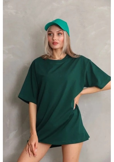Valensdesign Regular Fit Tişört Bisiklet Yaka Yazlık Kısa Kol Basıc T-shirt - Yeşil