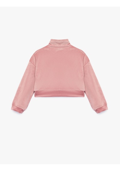 Koton Dik Yaka Uzun Kollu Yarım Fermuarlı Kadife Sweatshirt Pembe 7wkg10372ak Gül Koton Dik Yaka Uzun Kollu Yarım Fermuarlı Kadife Sweatshirt Pembe 7wkg10372ak Gül