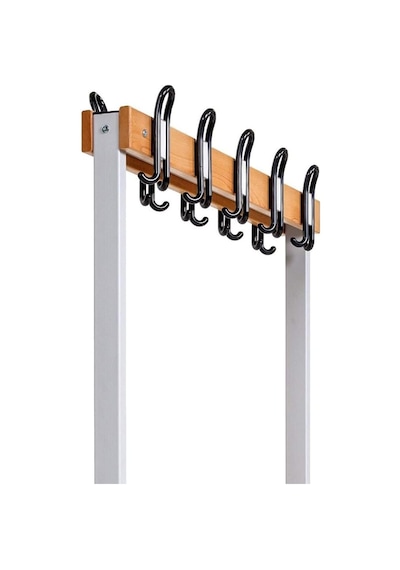 Ayakkabılıklı 4 Ayaklı Çift Taraflı Bank, Kanca Şeritli Bank, 10 Kanca, 100x85x170 Cm, Spor Bankı