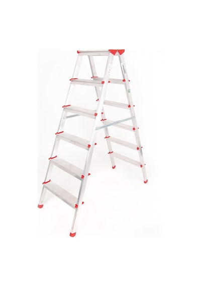 Alüminyum Çift Çıkışlı 6 Basamaklı Merdiven 137Cm Accm.04
