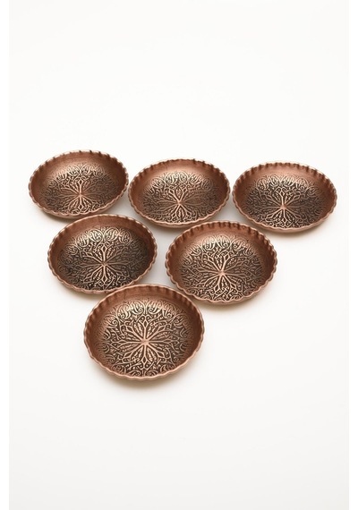 Dmt Copper Home Gaziantep Bakır Çerezlik Seti Kuruyemiş 6 'Lı Set(10Cm X 3Cm)