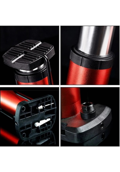 Yüksek Basınçlı Alüminyum Gümüş Renk Top Bisiklet Taşınabilir Ha Ayak Pompası