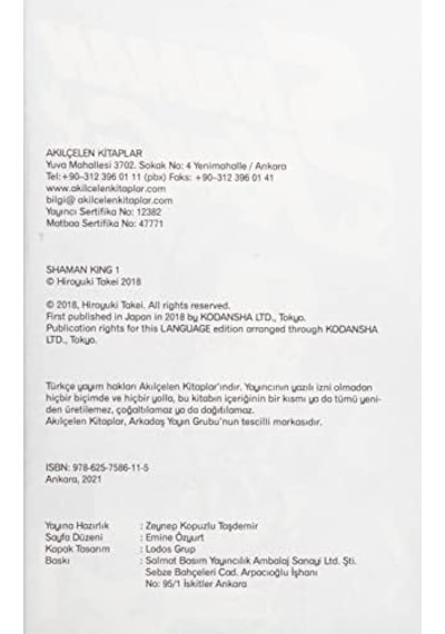 Shaman King - Şaman Kral 1. Cilt