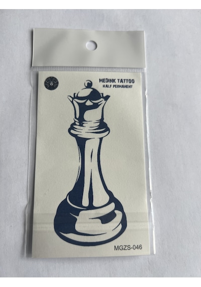 Kale Satranç 11x8 Cm Yarı Kalıcı Geçici Dövme Yapıştırma Dövme