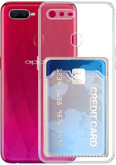 Kvy Oppo Ax7 Kamera Korumalı Kartlıklı Setra Şeffaf Silikon Kılıf
