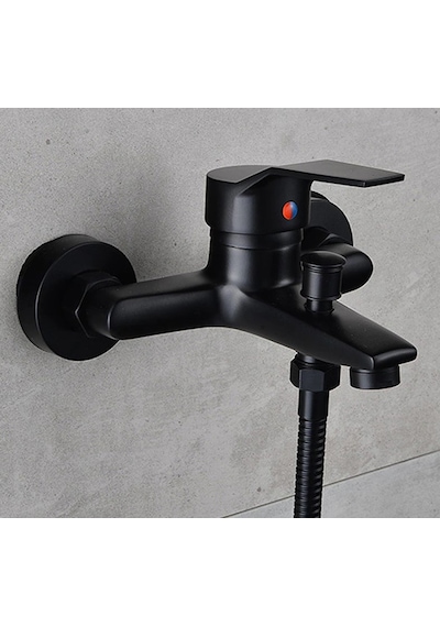 Sardıcı Banyo Lavabo Bataryası Musluk Siyah