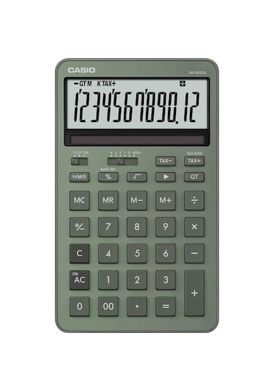 Casio Jw-200dq-gn 12 Hane Puslu Yeşil Masa Üstü Hesap Makinesi Diğer