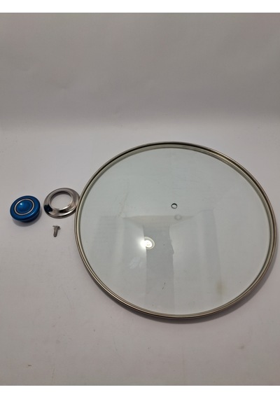 Cam Kapak 32 Cm Ve Parliement Mavi Kulp