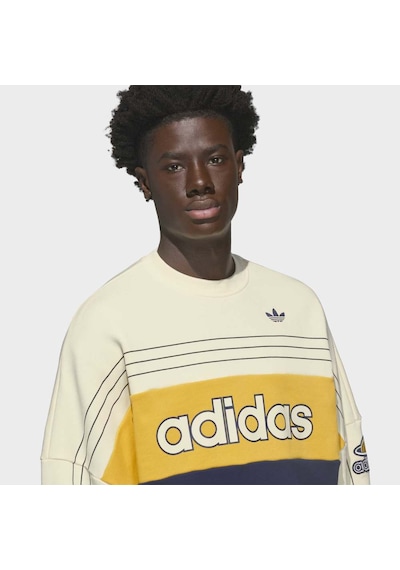 Adidas Ks8191 Varsıty Crew Erkek Sweatshirt Bej