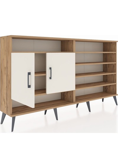 Arges Konsol 7 Raflı 2 Kapaklı 176x30x99 Çam-aytaşı/antrasit Çam-aytaşı/antrasit Arges Konsol 7 Raflı 2 Kapaklı 176x30x99 Çam-aytaşı/antrasit Çam-aytaşı/antrasit