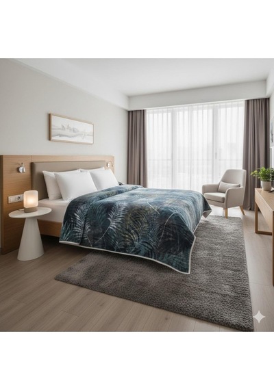 Özdilek Prime Çift Kişilik Golden Palm Battaniye Çok Renkli