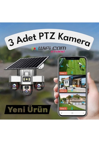3 Motorlu V380 4g Solar Kamera