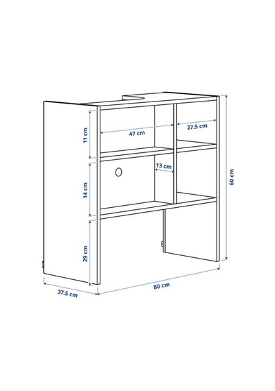 Ikea Metod Aspiratör Dolabı İskeleti, Beyaz, 80x37x60 Cm