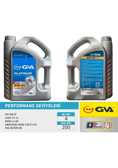 Motor Yağı 5w30 4 Lt Platınum Partiküllü-dpf Tam Sentetik Apı Sn/cf 4 Adet 5w30-93165556-7711943761