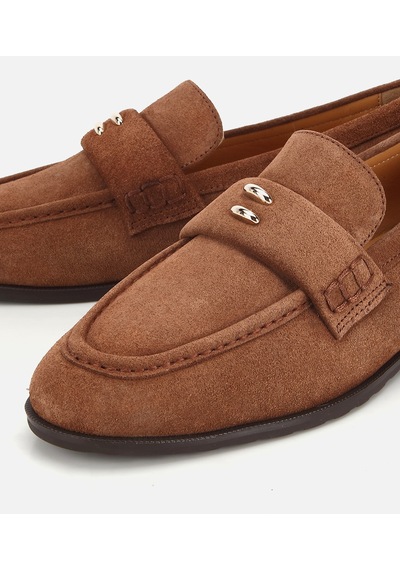 Hotiç Kadın Süet Deri Taba Toka Detaylı Klasik Loafer 01ayh321300a430 01ayh321300a430 Taba
