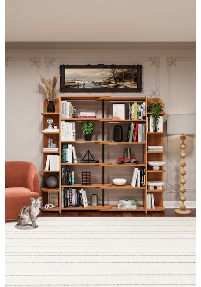 Asra Trend Modern Dönebilen Ayarlanabilir Raflı Ev Ofis Kitaplık %100 Mdf Dekoratif Kütüphane Kitaplık Dk01 Petra Asra Trend Modern Dönebilen Ayarlanabilir Raflı Ev Ofis Kitaplık %100 Mdf Dekoratif Kütüphane Kitaplık Dk01 Petra