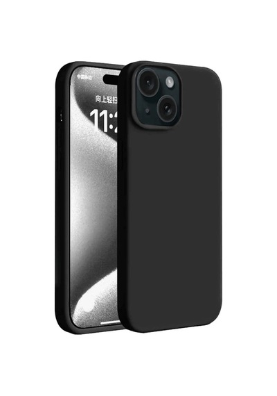 Apple iPhone Uyumlu, 15 Kılıf First Silikon - Siyah