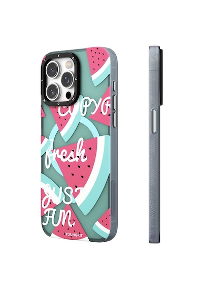 Apple Uyumlu iPhone 15 Pro Max Kılıf Magsafe Şarj Özellikli Youngkit Fruity Flavour Serisi Turkuaz