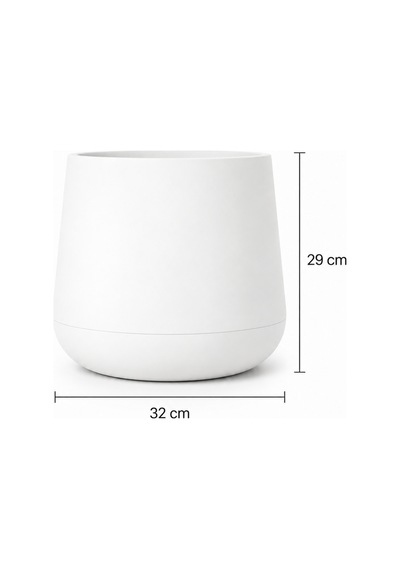 Fjell Modüler Saksı 32 Cm 7 Lt Beyaz İç & Dış Mekan Saksı