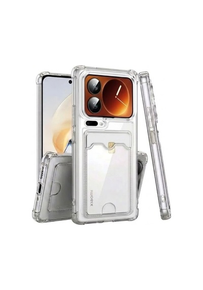 Teleplus Xiaomi 17 Pro Max Kılıf Sfy Kartlıklı Darbe Korumalı Kılıf Şeffaf