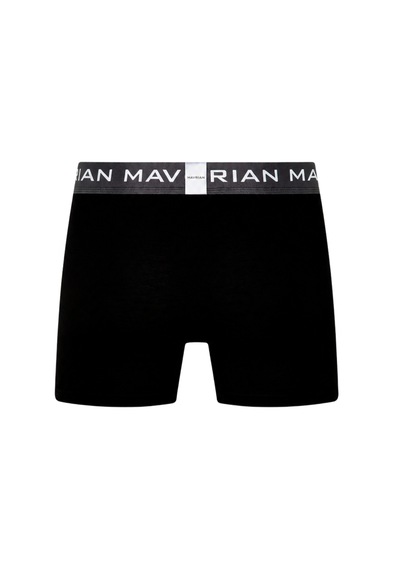 Mavrian Obsidian 3'lü Premium Kutulu Pamuklu Likralı Erkek Siyah Boxer - Damat Bohçası Çeyiz Seti