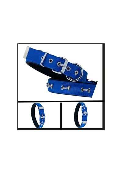 Uyguna-yakala Royal Blue 2.5 37-45 Cm Dokuma Kemikli Boyun Tasması-sma.355