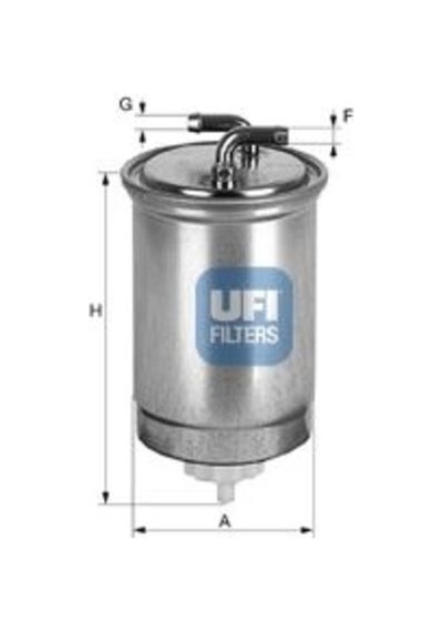 Ufı 24.365.00 Yakıt Filtresi Freelander 1 Ford Fiesta Mondeo Vw Transporter T3 Passat B3 B4 Jetta I Golf 2 Caddy I Polo Honda Accord Civic Wk842/3