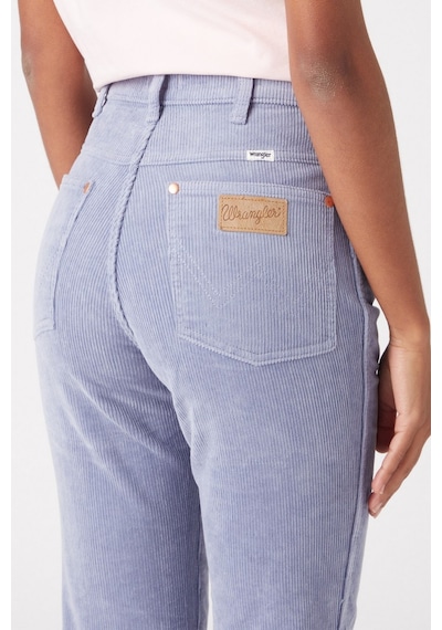 Wrangler Wild West Fit Yüksek Bel Kadife Lila Esnek Pantolon W2H2A2X4Q Açık Mavi