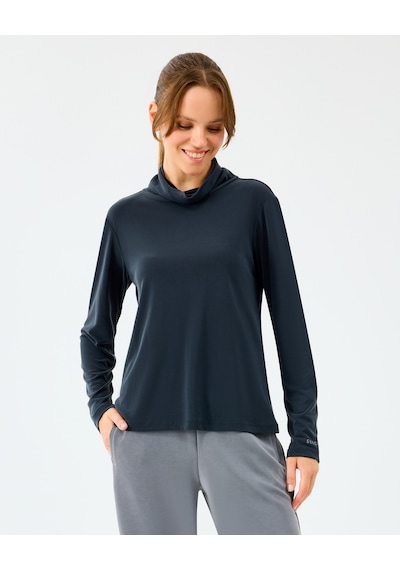 Skechers W Turtle Neck Longsleeve Softluxe T-shirt Kadın Siyah Tshirt S2520185-3817 Siyah