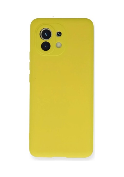 Xiaomi Mi 11 Uyumlu Kılıf Nano İçi Kadife Silikon - Sarı