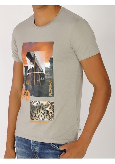 Roberto Cavalli Erkek Tshirt /M.Rob.0421.14024 Açık Gri
