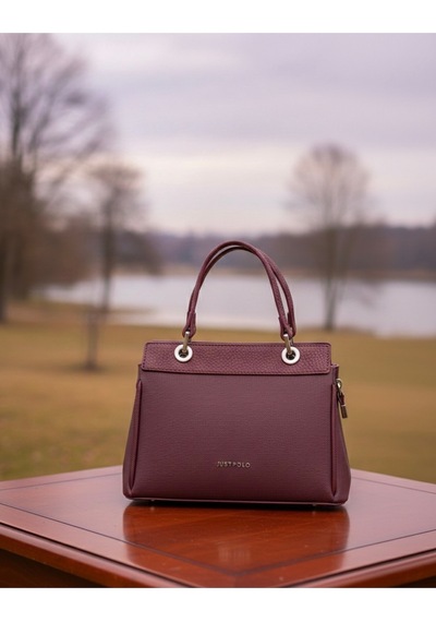 Just Polo Kadın Premium El & Omuz Çantası Ebat 18 X 26 Cm Shoulder Bag Bordo