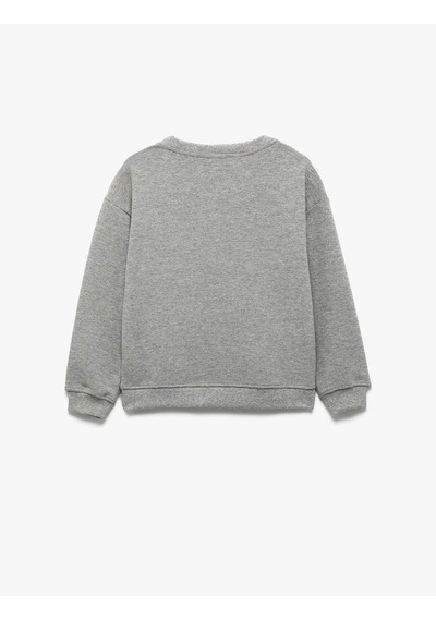 Koton Bisiklet Yaka Şardonlu Gri Erkek Çocuk Sweatshirt 6wkb10203tk Gri