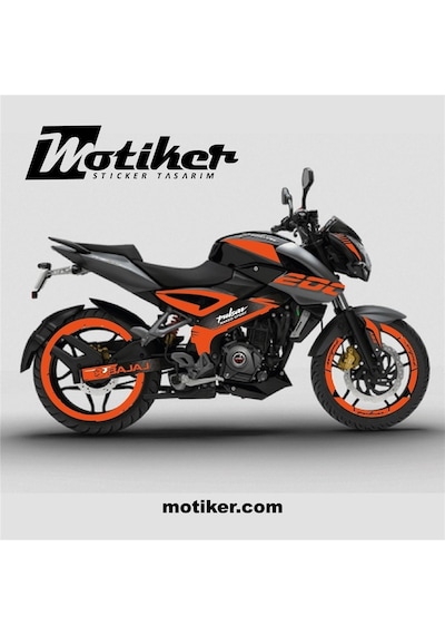 Bajaj Pulsar Ns200 2020-2021 Turuncu Sticker Takım Modeli