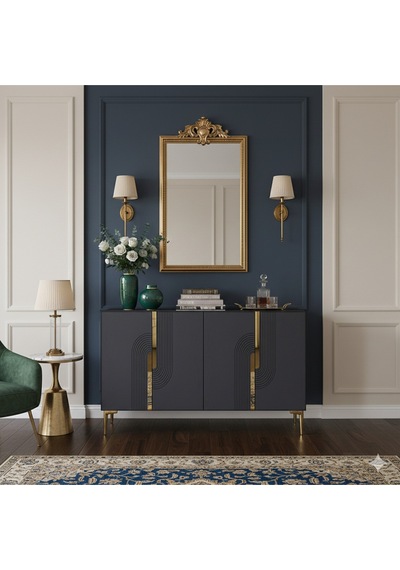 Ka1208ag Meyra120 Konsol, Kahve Köşesi Ve Tv Sehpası Antrasit-gold 120cm Antrasit-gold Ka1208ag Meyra120 Konsol, Kahve Köşesi Ve Tv Sehpası Antrasit-gold 120cm Antrasit-gold