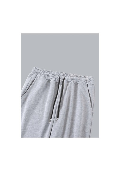 Tarzsokak Guys Letter Floral Graphic Drawstring Eşofman Altı Gri