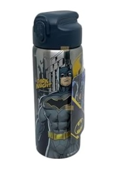 Wiggle 600ml Batman Temalı Lisanslı Pipetli Kilitlenebilir Kapak Paslanmaz Çelik Termos 50 x 22